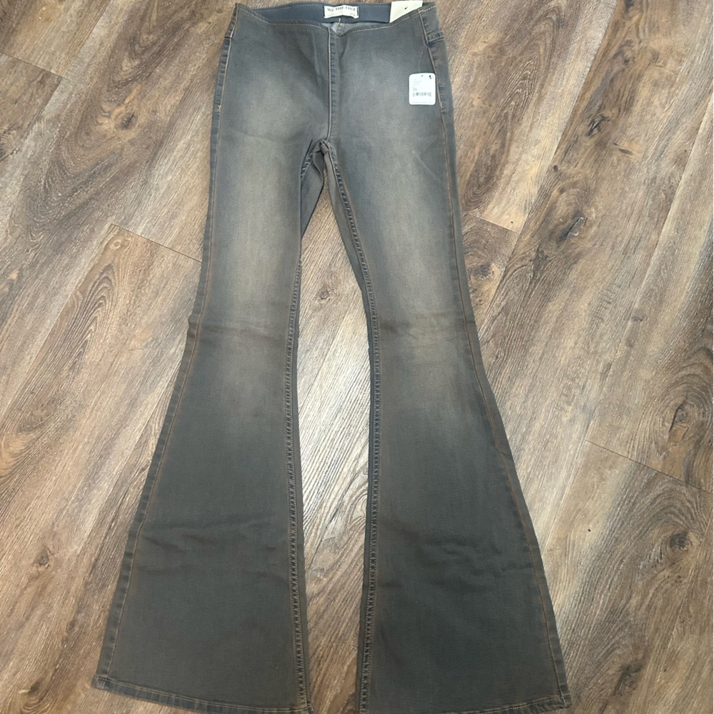 Free People faded blue Flare Wide Leg Jeans